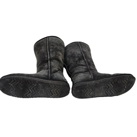 UGG Australia Boots Women's Classic Tall Boots Black Size 7 Leather Sheepskin - Picture 8 of 14